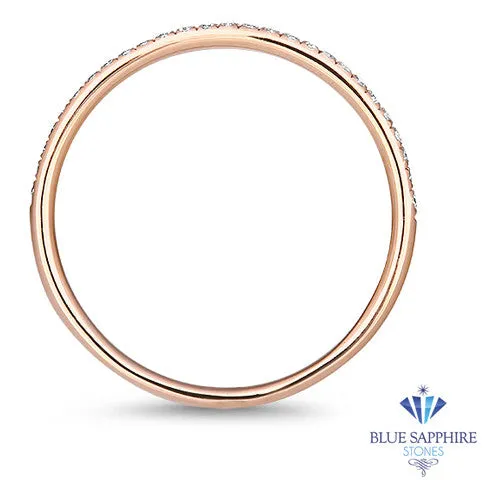 0.20ctw Half-Eternity Diamond Ring in 18K Rose Gold