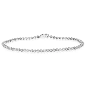 1 cttw Diamond Classic Tennis Bracelets in 14K White Gold