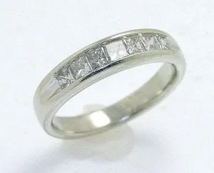 1.00ct Princess Cut Diamond Wedding Band