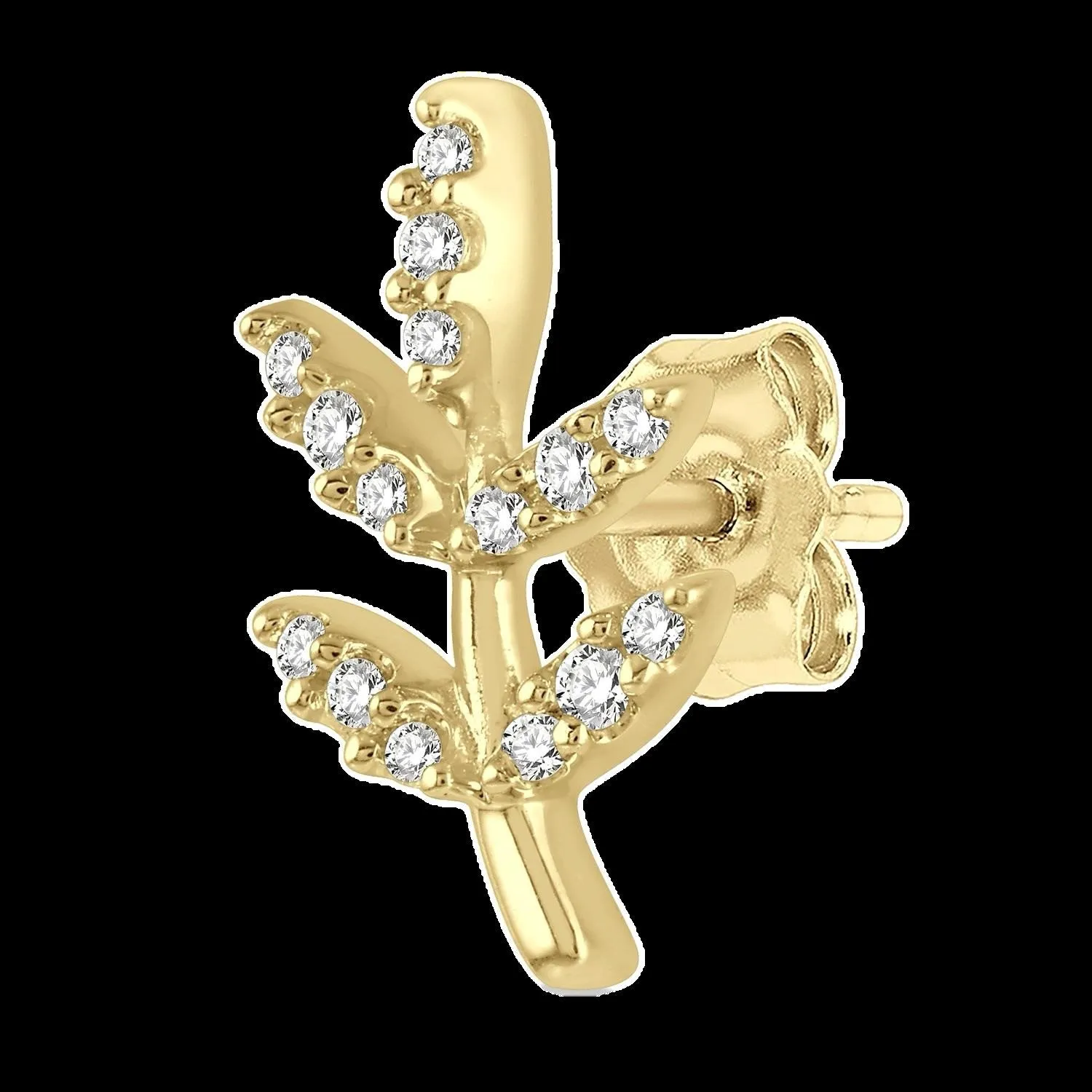10K 0.12ct Diamond Cluster Earrings
