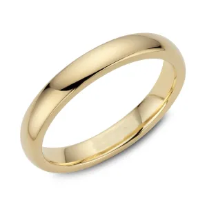 (10K, 14K, 18K) Yellow Gold (3mm) Dome Band