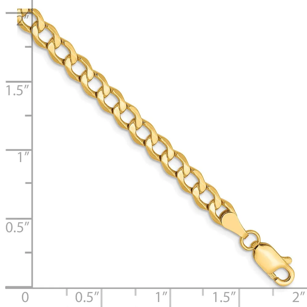 10K 4.3mm Semi-Solid Curb Chain