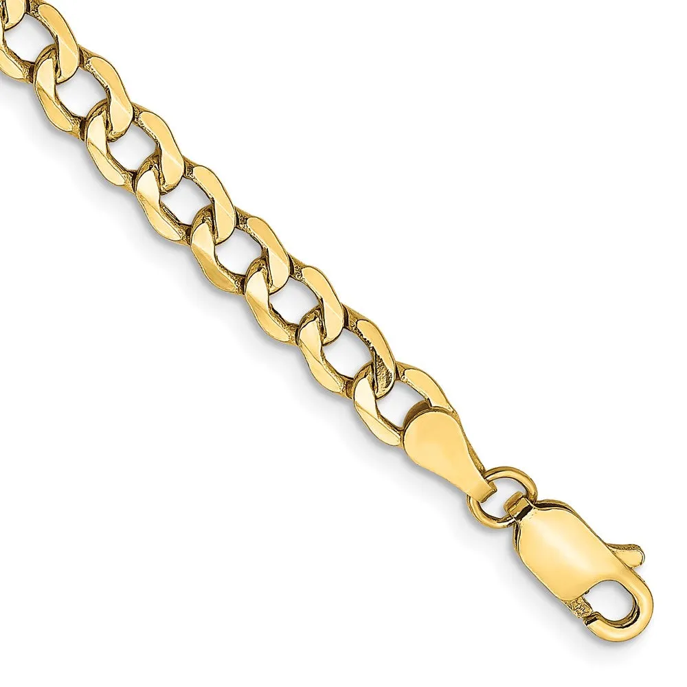 10k 4.3mm Semi-Solid Curb Link Chain