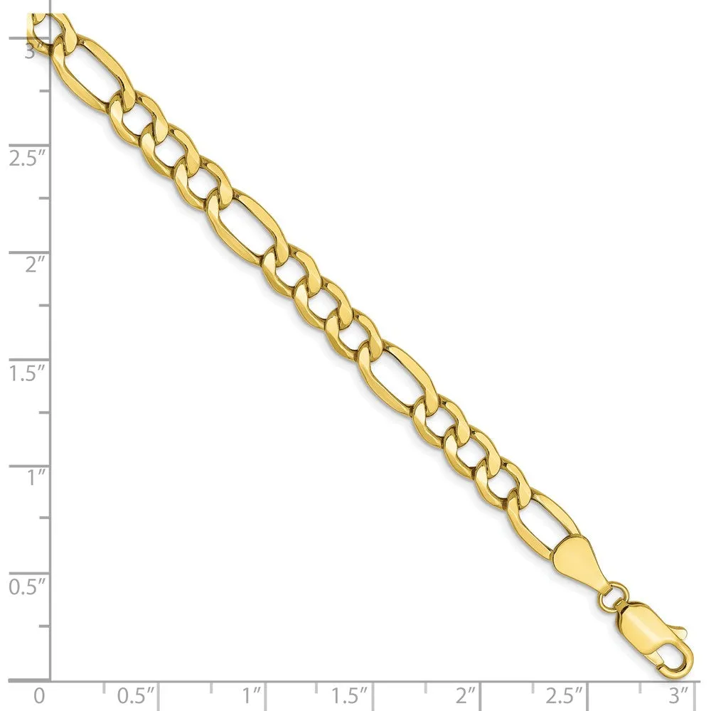 10K 5.35mm Semi-Solid Figaro Chain