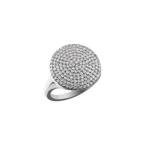 10K Gold (0.75ct) Contemporary Pavee Set Diamond Ring