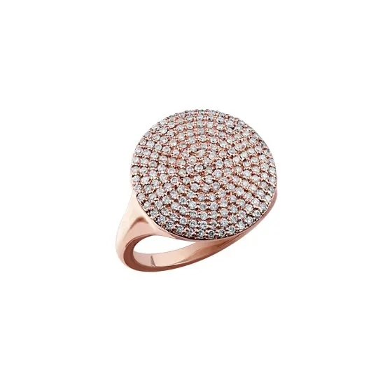 10K Gold (0.75ct) Contemporary Pavee Set Diamond Ring