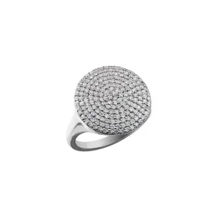 10K Gold (0.75ct) Contemporary Pavee Set Diamond Ring