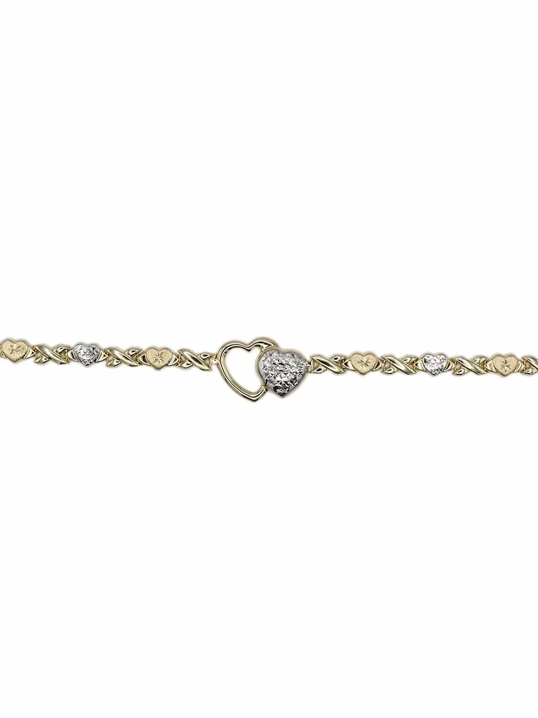 10k Gold Double-Heart Bracelet