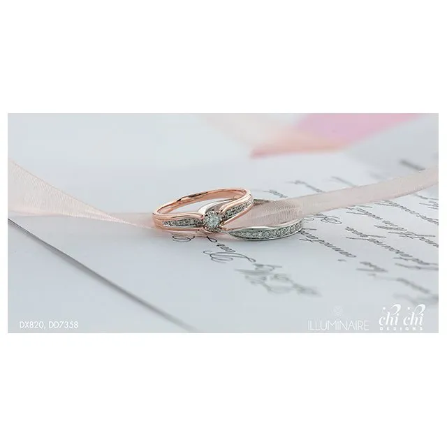 10K Rose Gold (0.10ct) Diamond Illusion Setting Ring
