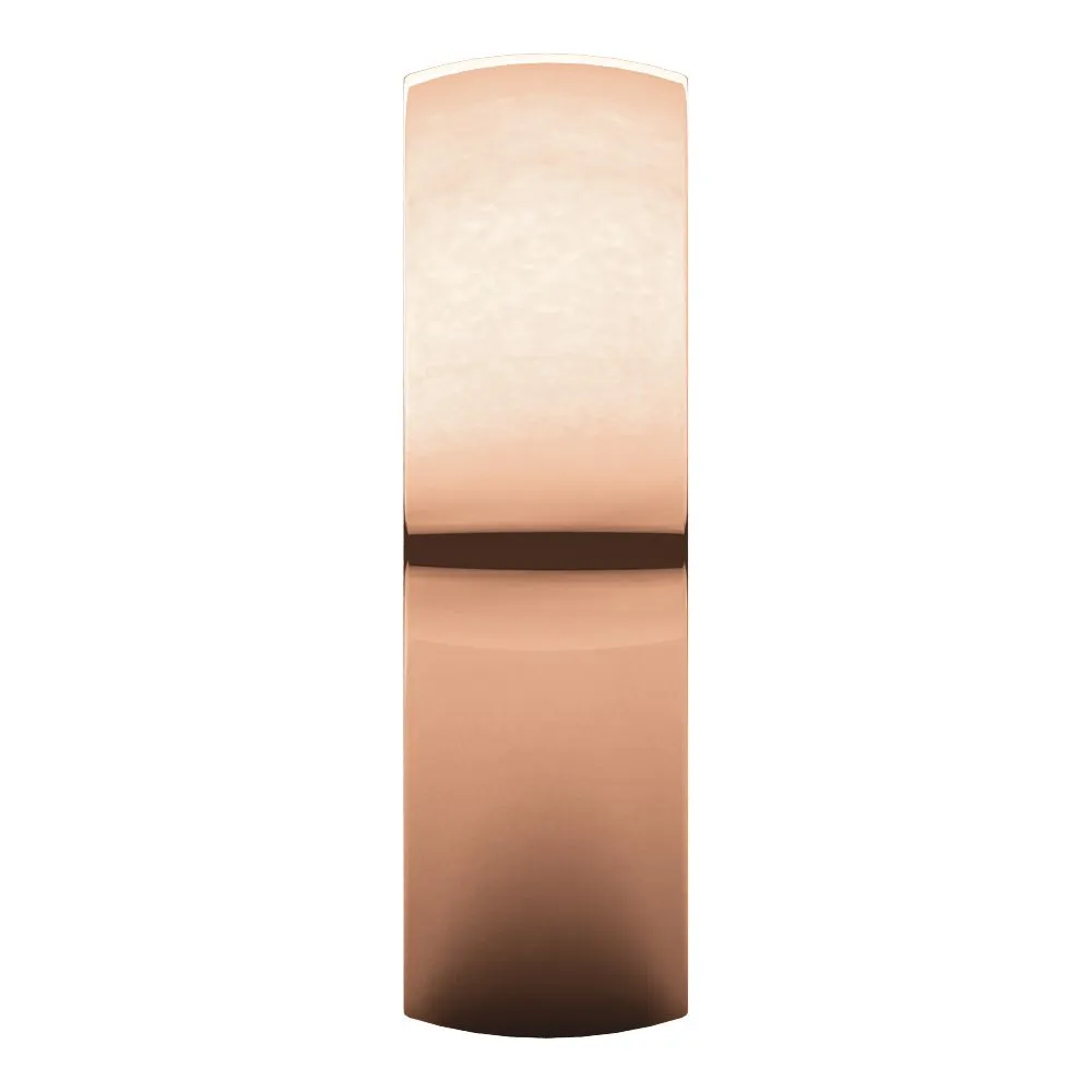 10k Rose Gold 6mm Light Comfort Fit Band, Size 8