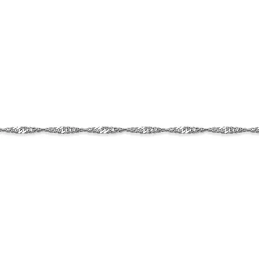 10K White Gold (1.5mm) Singapore Bracelet 7"