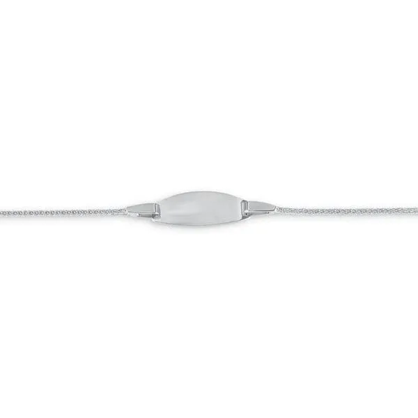 10K White Gold Baby ID  Bracelet