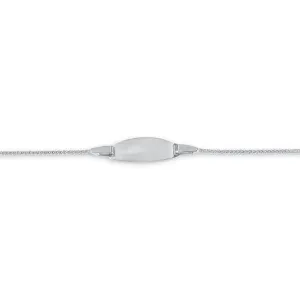 10K White Gold Baby ID  Bracelet