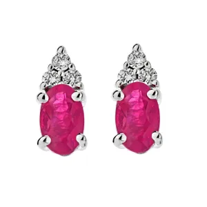 10K White Gold Diamond Earrings