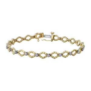 10K Yellow & White Gold (0.42ct) Diamond Bracelet