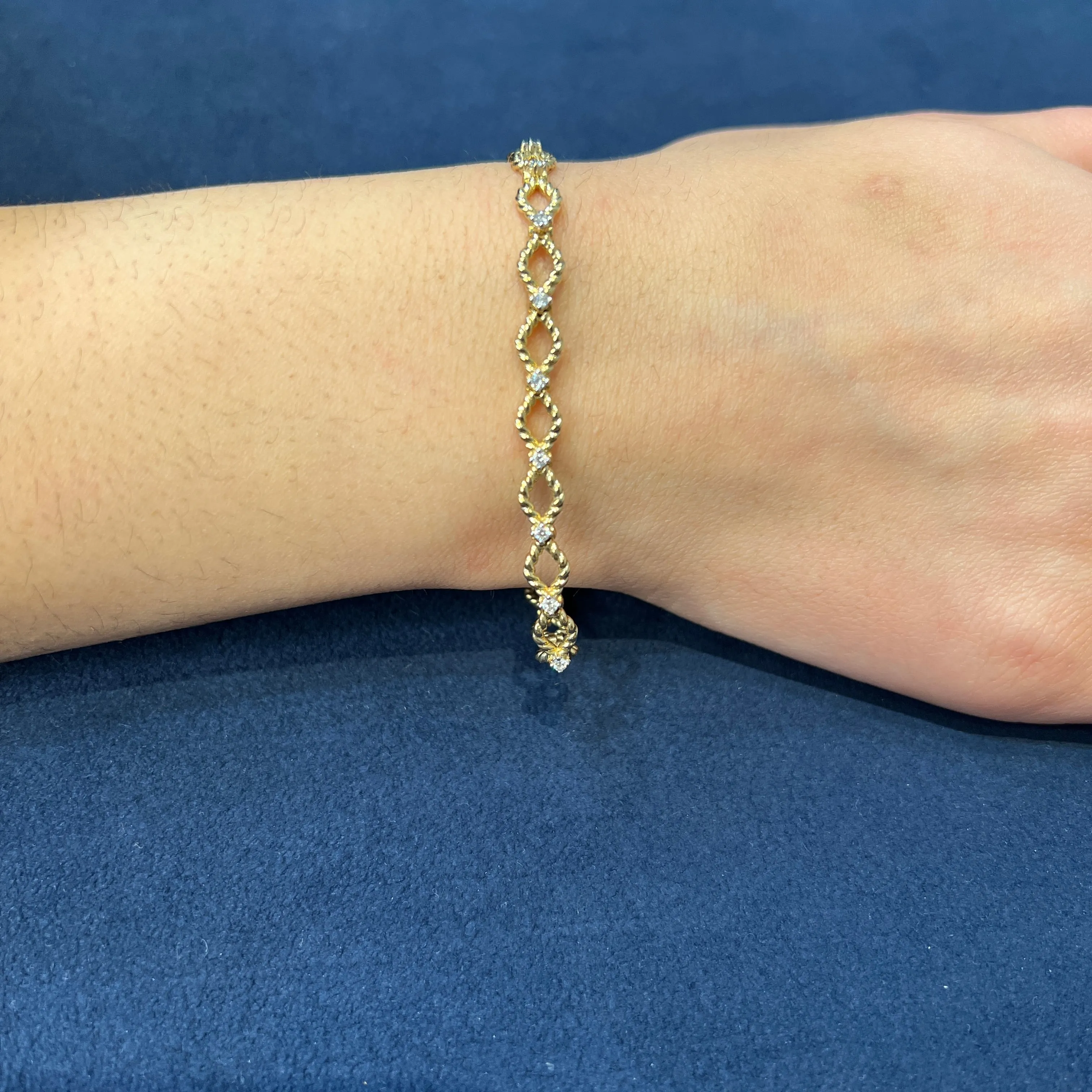 10K Yellow & White Gold (0.42ct) Diamond Bracelet