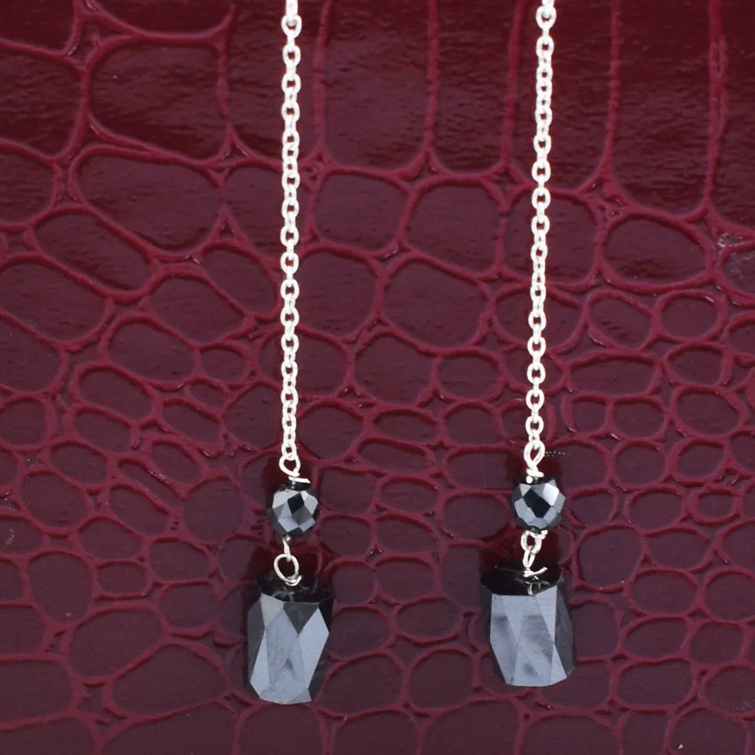 11.00 Ct Certified Black Diamond Dangler Drop Earrings in Silver, Great Gift for Anniversary, Birthday