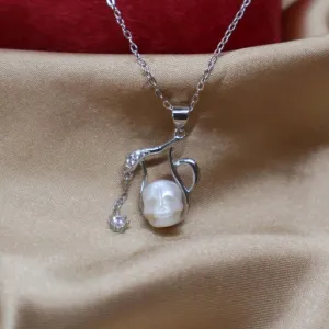 12 Zodiac Signs Aquarius Pearl Skull Necklace
