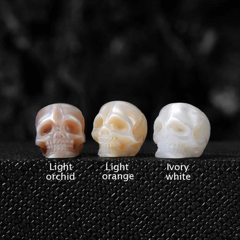 12 Zodiac Signs Astrology Pearl Skull Gemini Necklace
