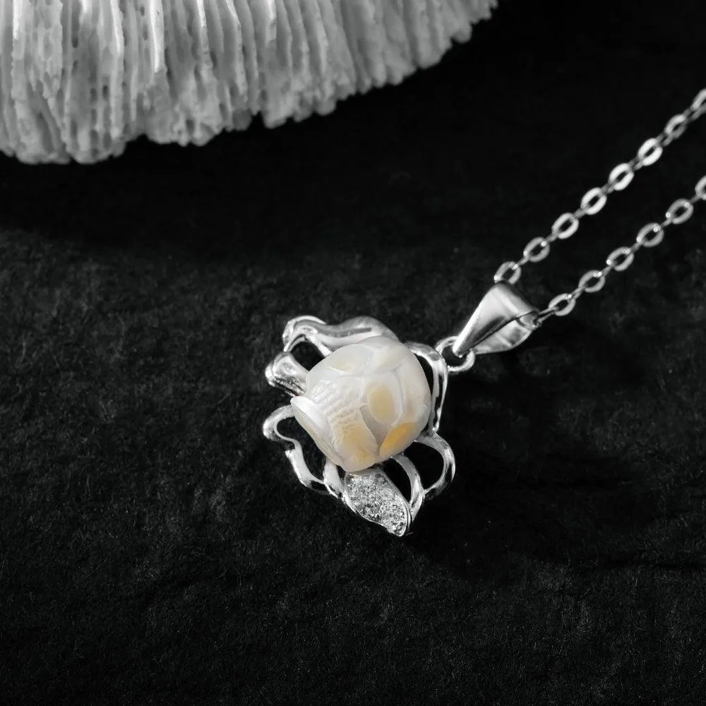 12 Zodiac Signs Leo Pearl Skull Necklace