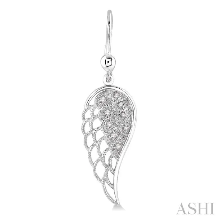 1/20 ctw Round Cut Diamond Earrings in Sterling Silver
