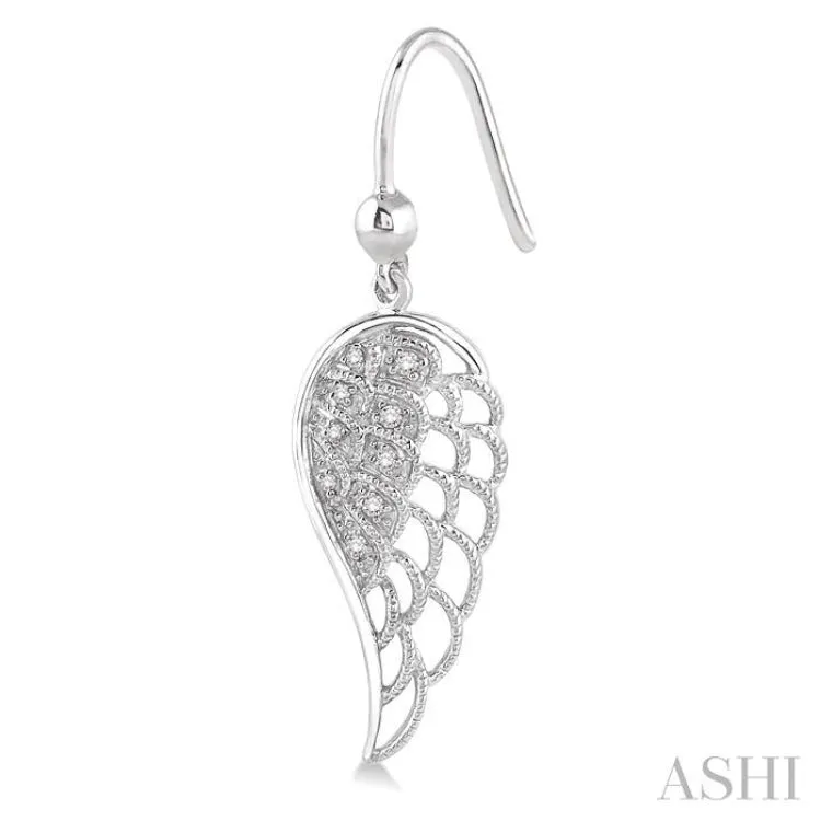 1/20 ctw Round Cut Diamond Earrings in Sterling Silver
