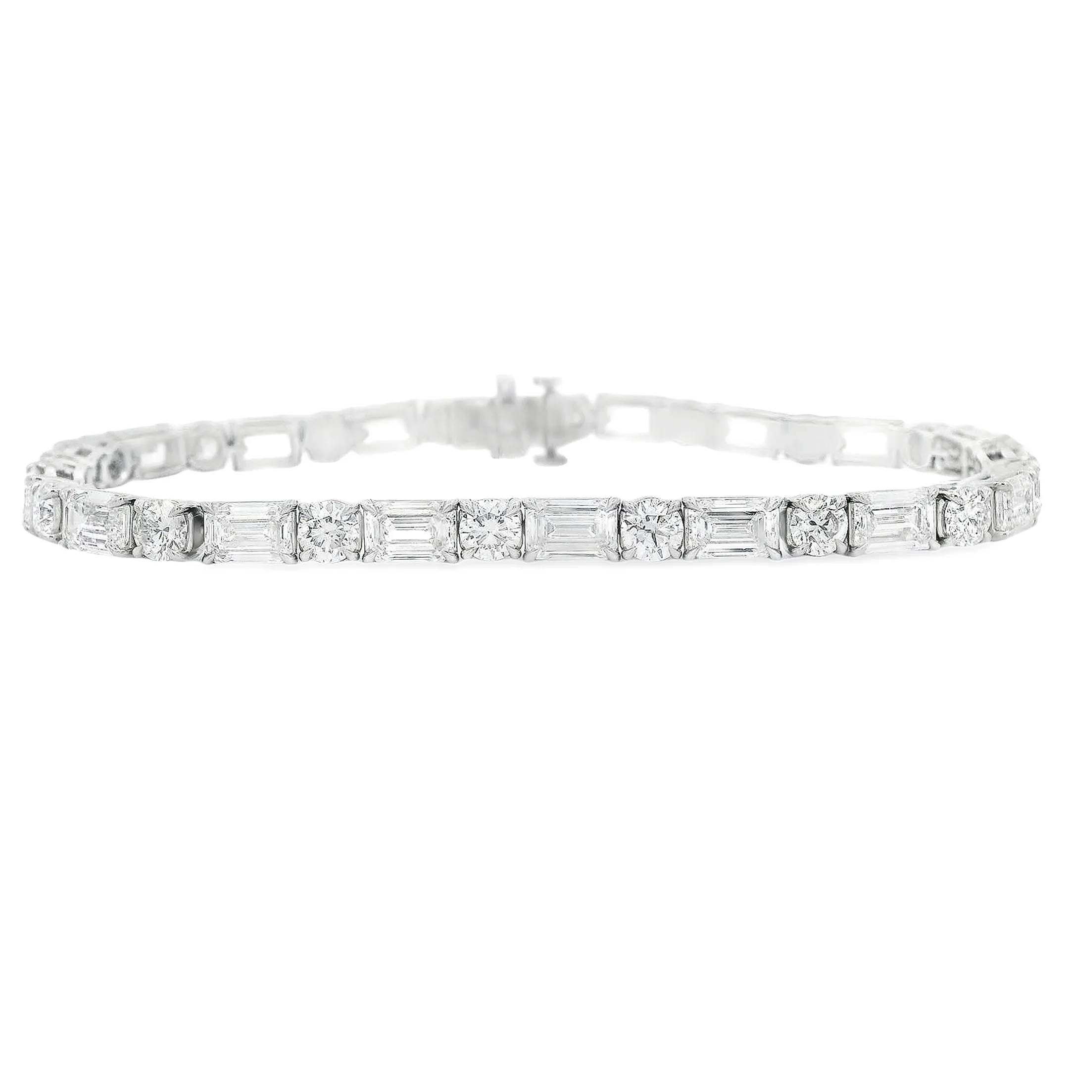13.52ct Platinum Mixed Shape Diamond Bracelet