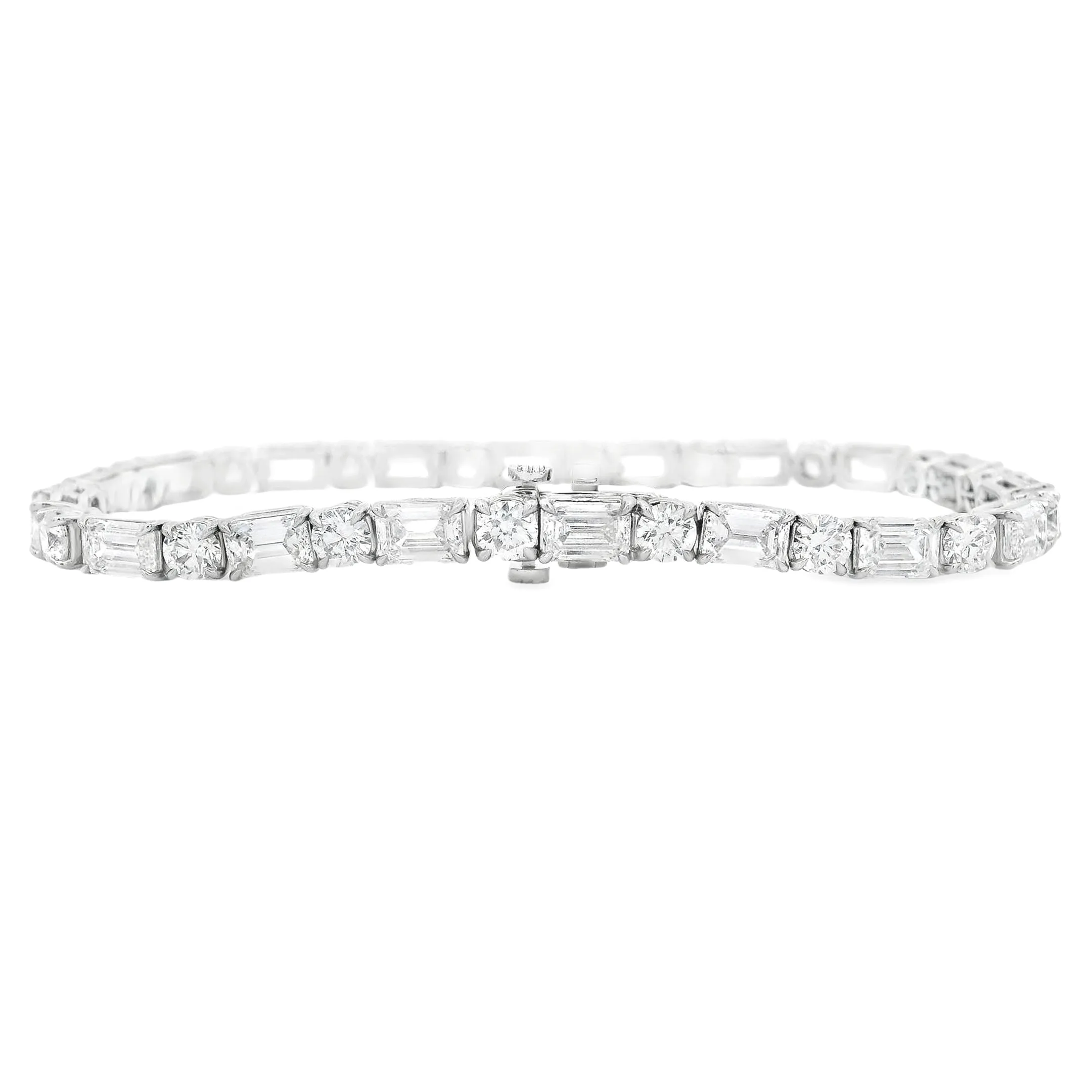 13.52ct Platinum Mixed Shape Diamond Bracelet