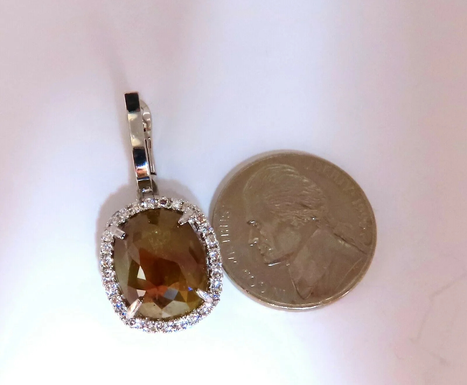 14.62ct Natural Fancy Brown Diamonds Dangle Earrings 14kt