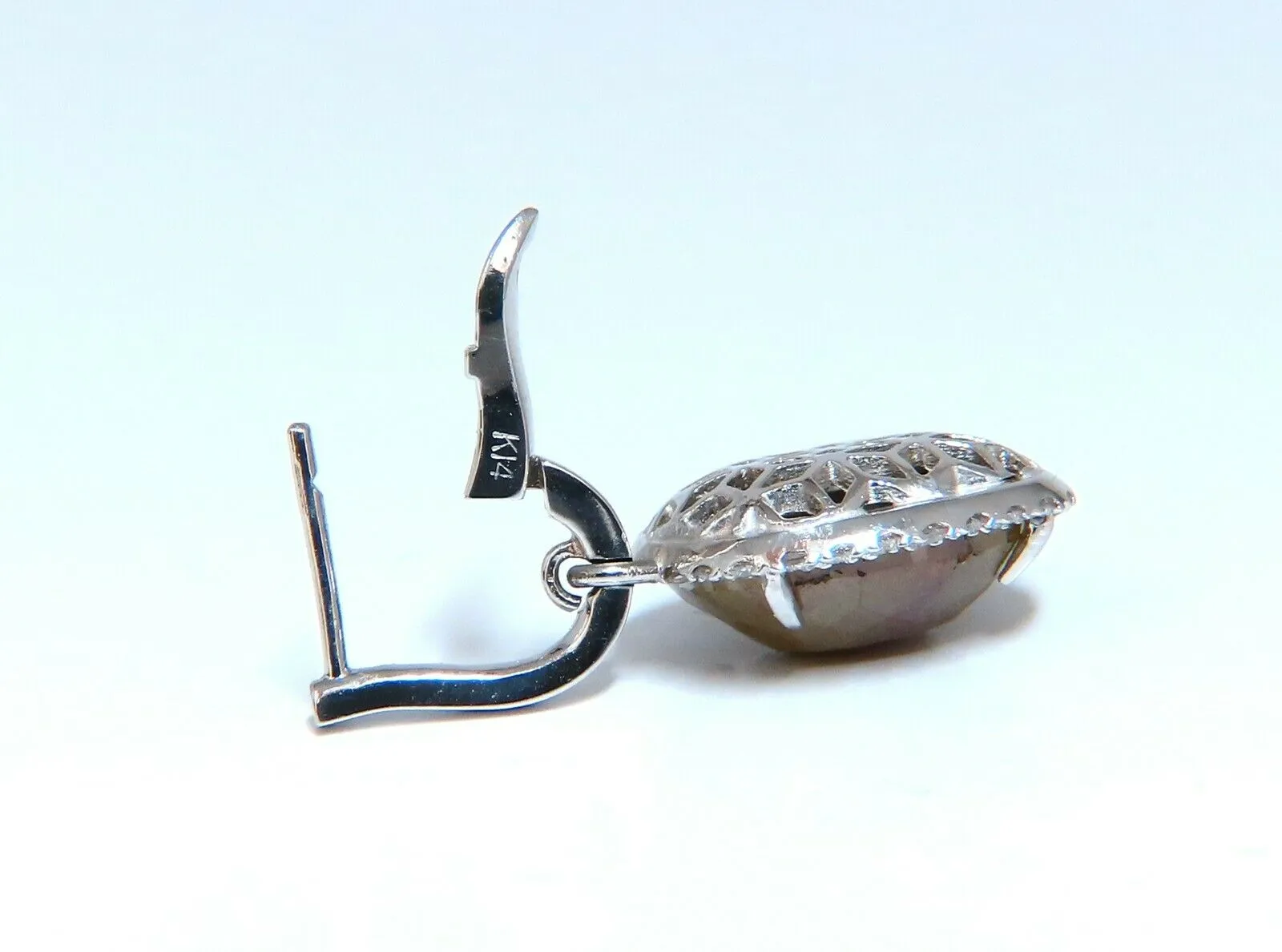 14.62ct Natural Fancy Brown Diamonds Dangle Earrings 14kt