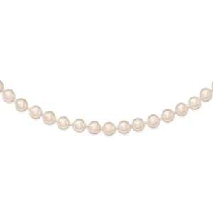 14k 6-7mm Round White Gold Saltwater Akoya Cultured Pearl Bracelet