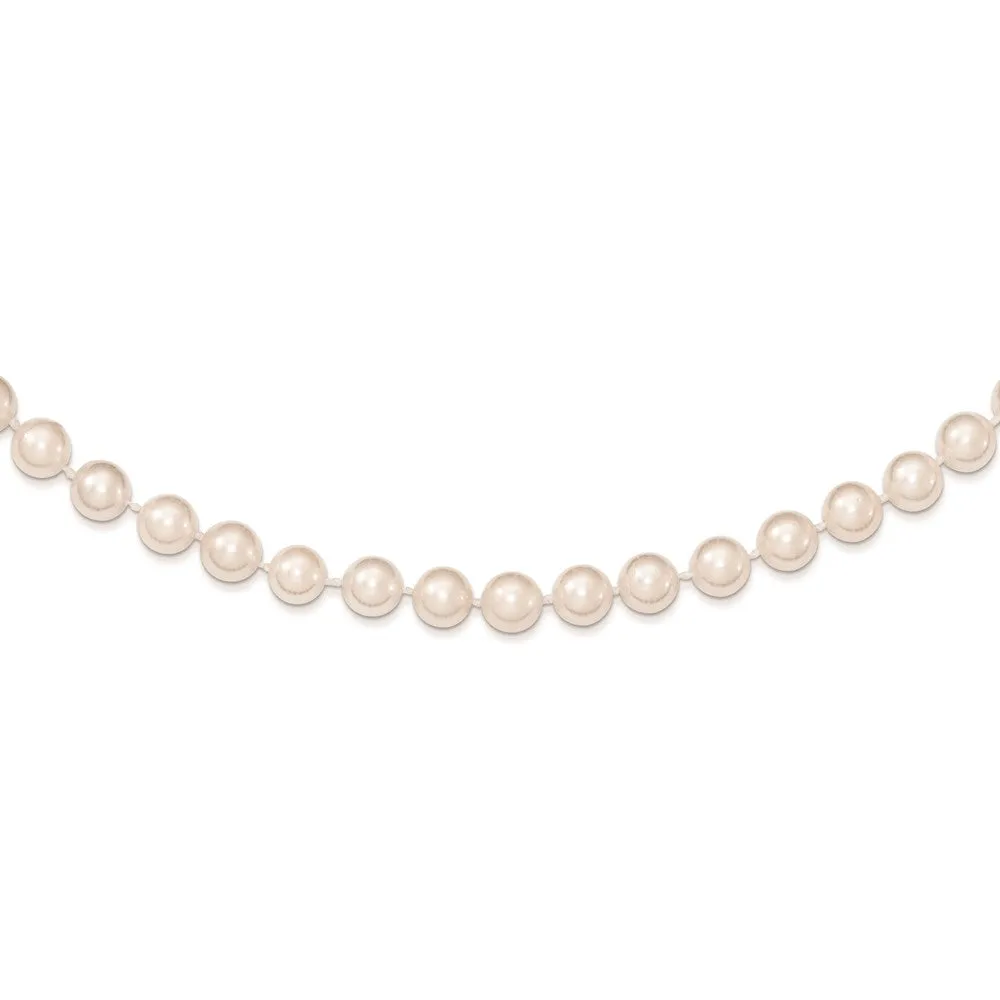 14k 6-7mm Round White Gold Saltwater Akoya Cultured Pearl Bracelet