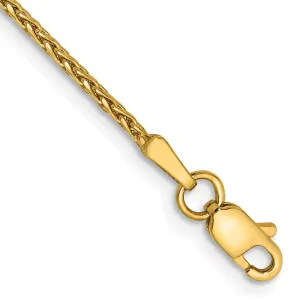 14K 8 inch 1.5mm Diamond-cut Parisian Wheat with Lobster Clasp Bracelet