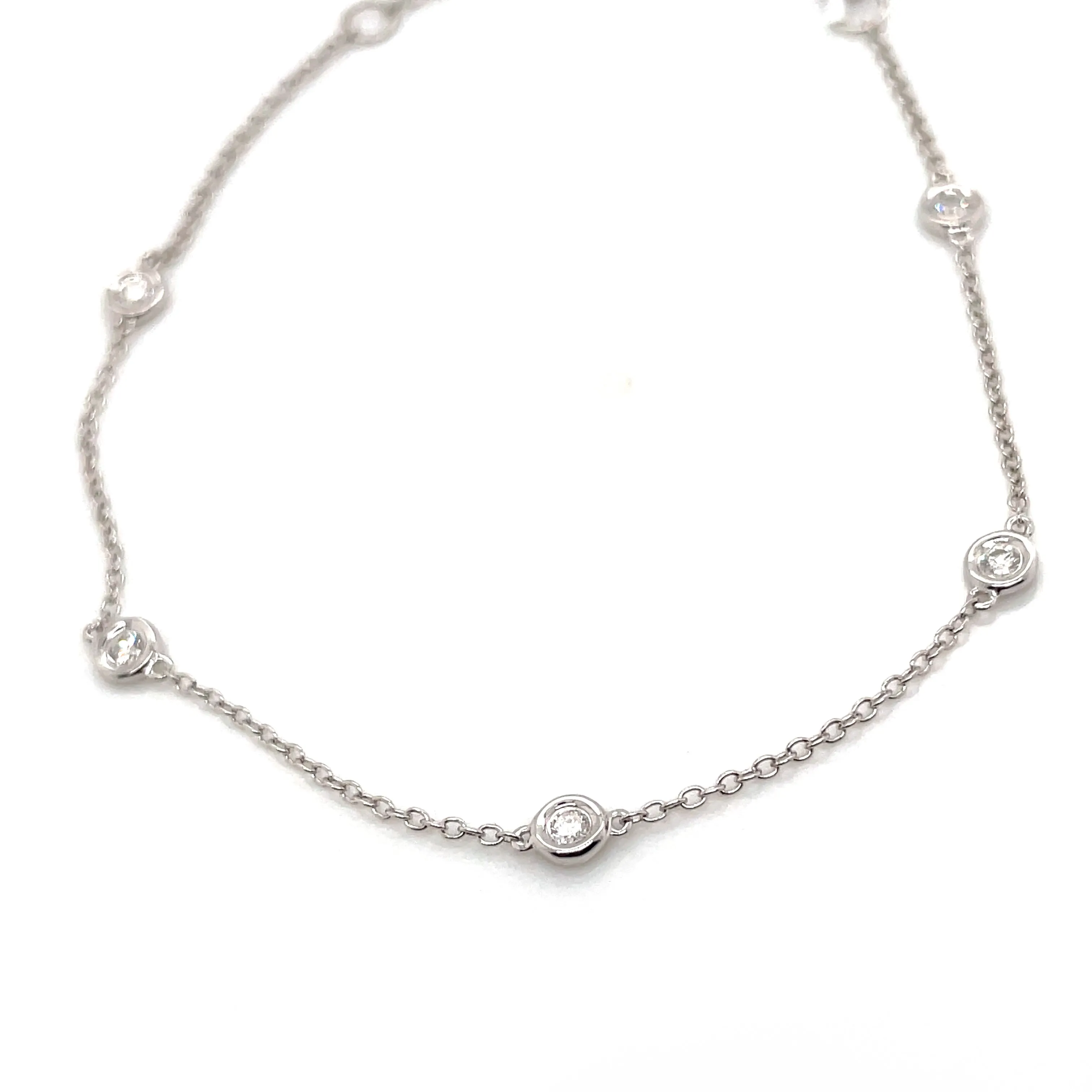 14k Diamond By The Yard Bracelet