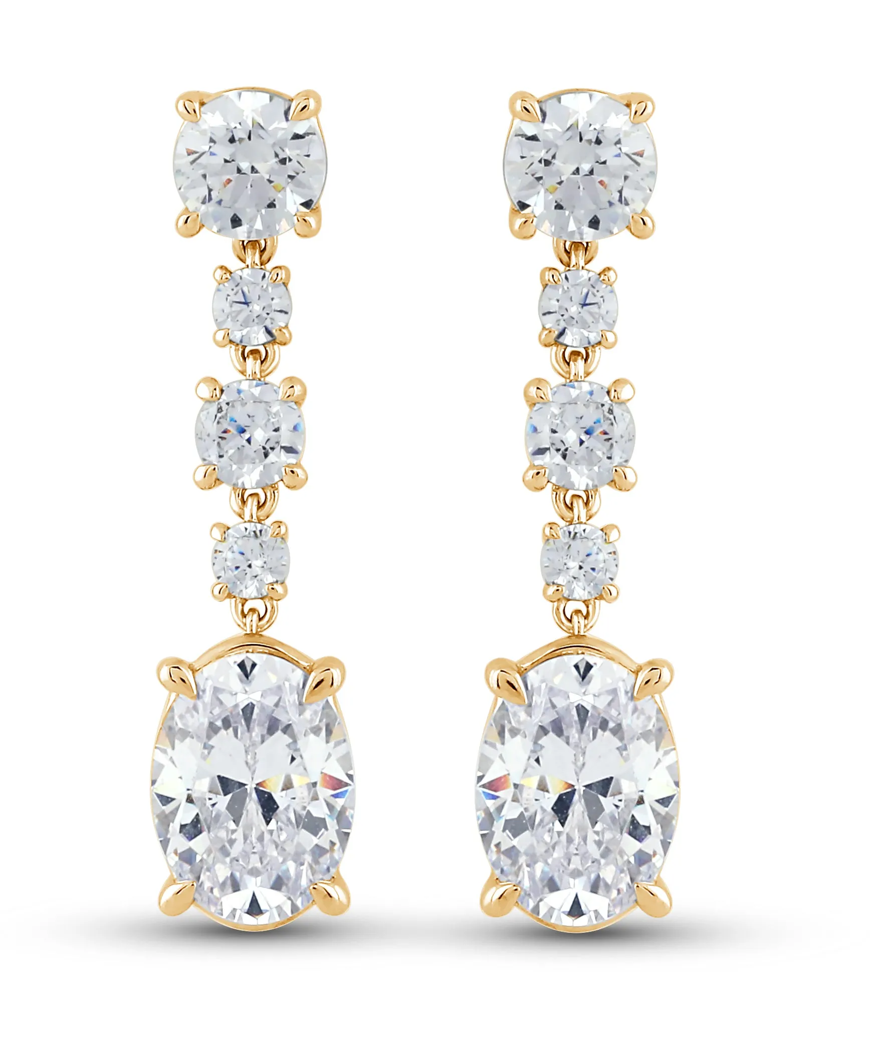 14K Gold & 4.23 TCW Lab-Grown Diamond Drop Earring