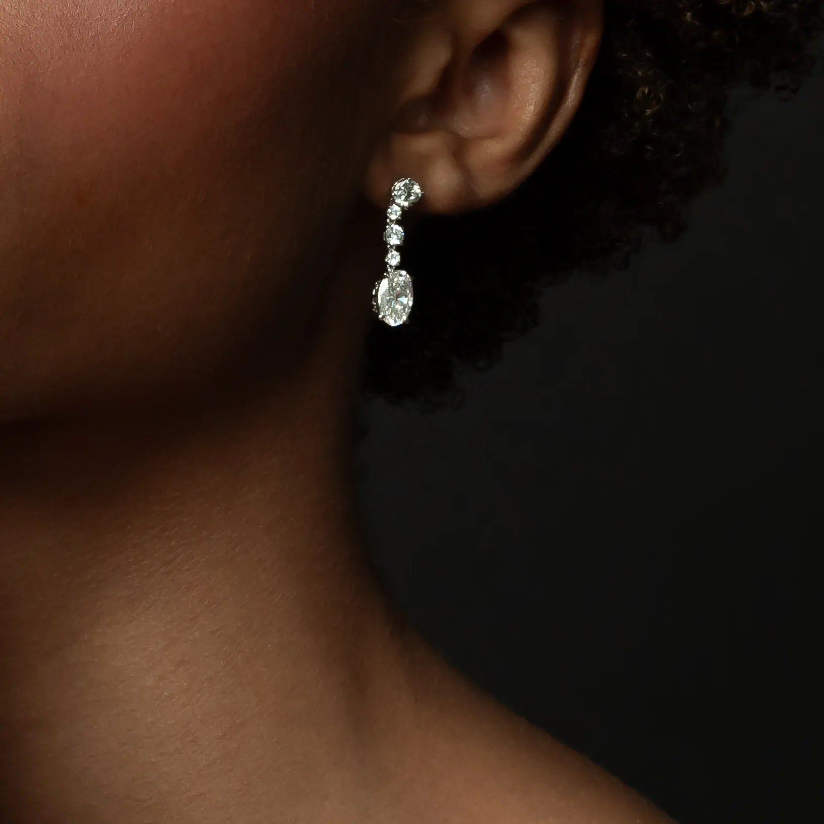 14K Gold & 4.23 TCW Lab-Grown Diamond Drop Earring