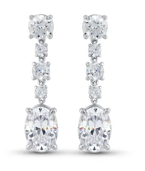 14K Gold & 4.23 TCW Lab-Grown Diamond Drop Earring