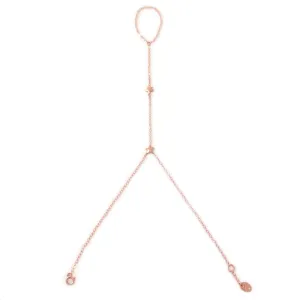 14K Gold Double Star Finger Bracelet