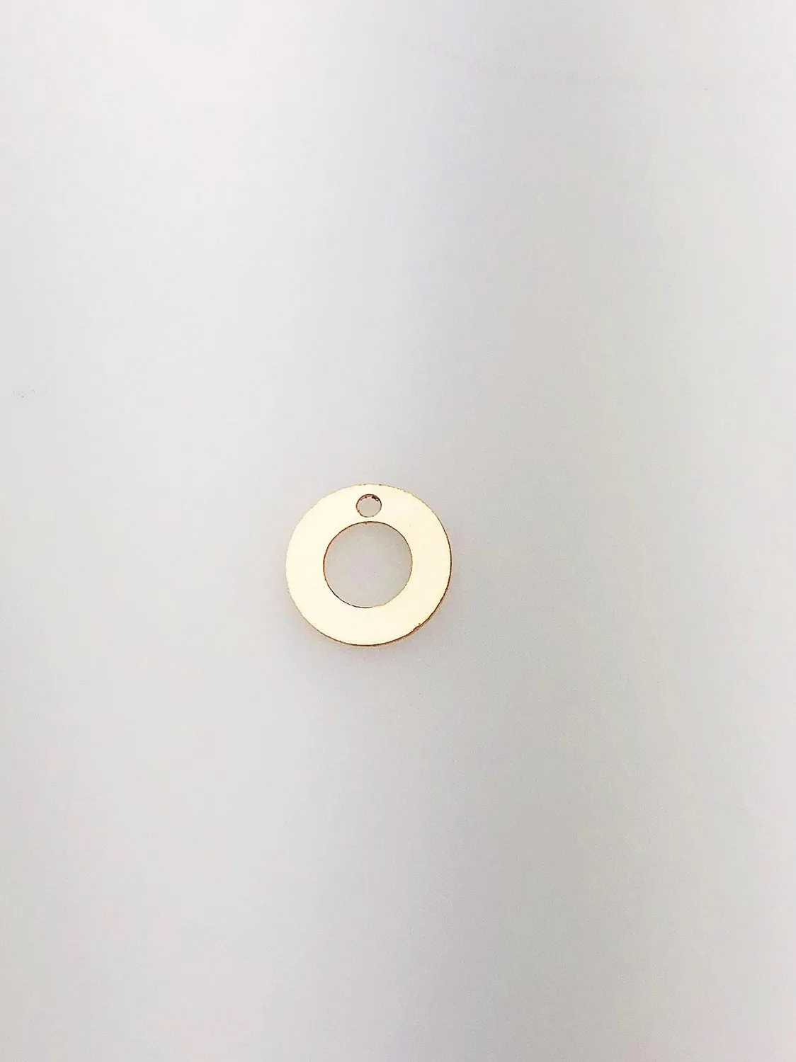 14K Gold Fill Cut Out Circle Charm, 8.9mm, Made in USA - 2324P1