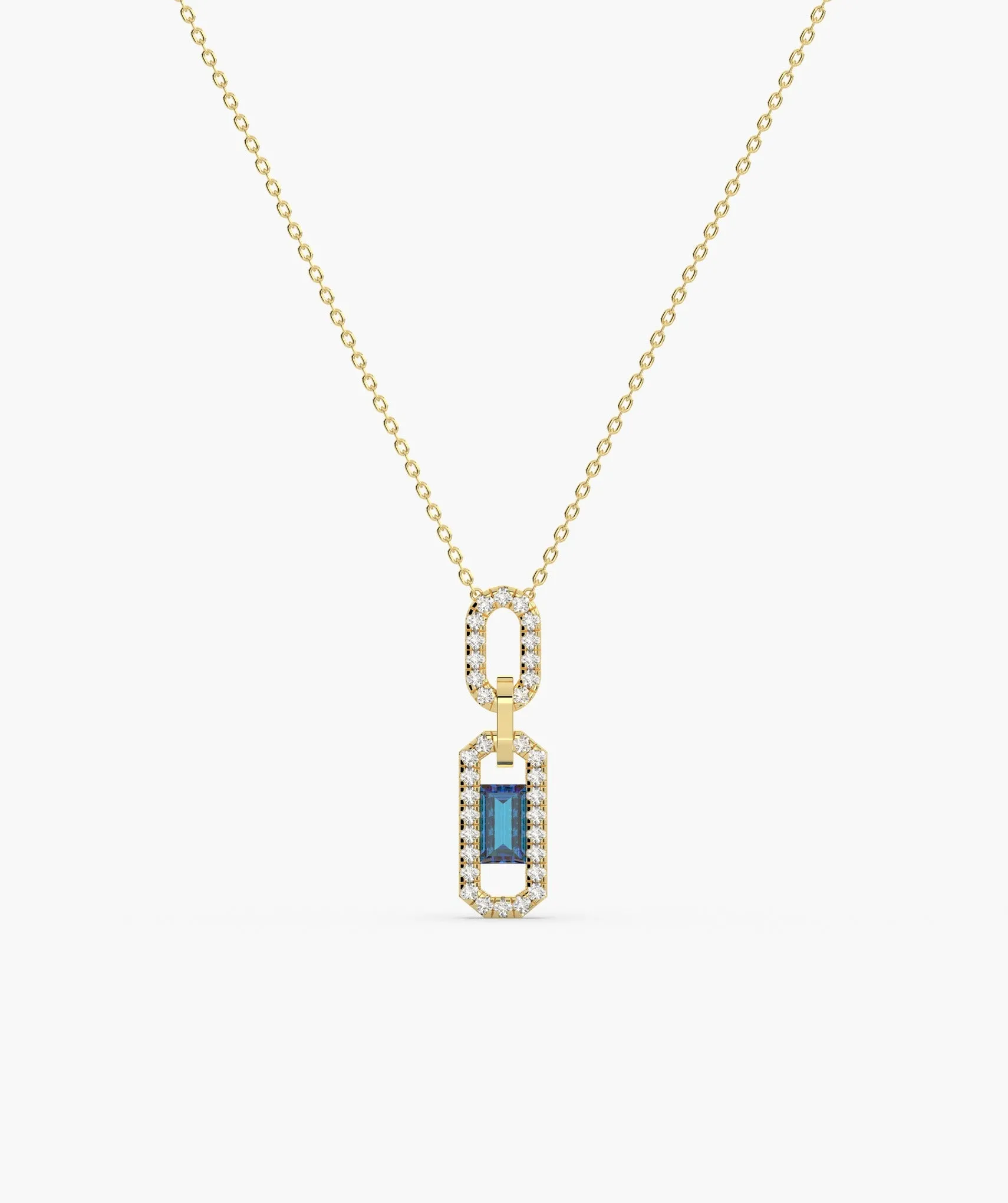 14K Gold Halo Design Diamond Necklace
