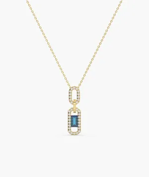 14K Gold Halo Design Diamond Necklace