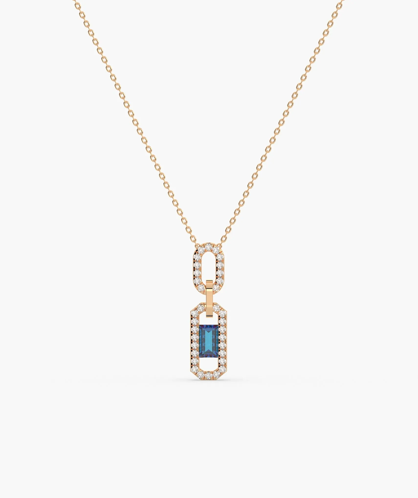 14K Gold Halo Design Diamond Necklace