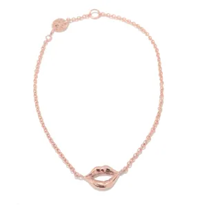 14K Gold Lip Pout Bracelet