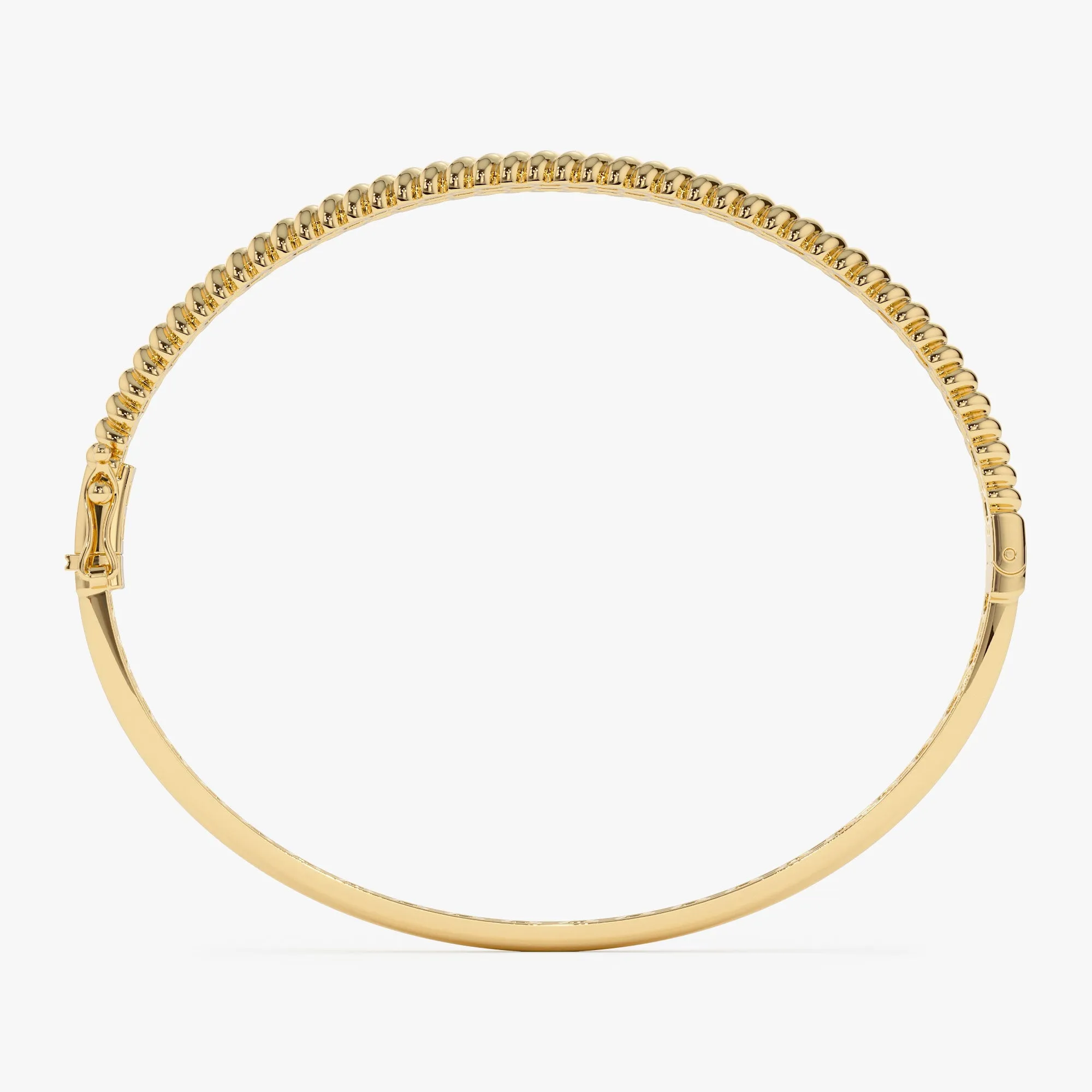 14K Gold Twist Bangle Bracelet