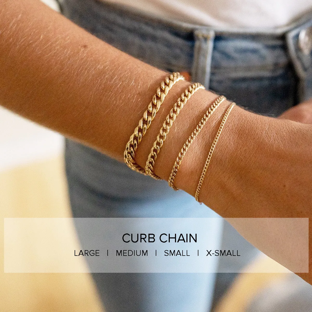 14k Pavé Diamond ID Bar Small Curb Chain Bracelet