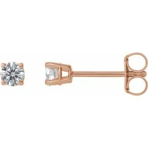 14K Rose 1/4 CTW Diamond Earrings