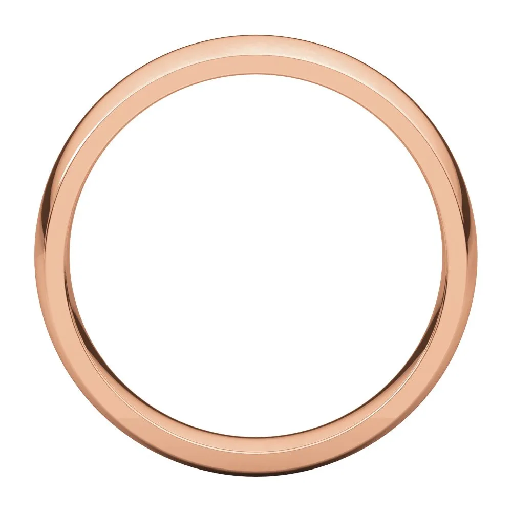 14k Rose Gold 5mm Light Comfort Fit Band, Size 7