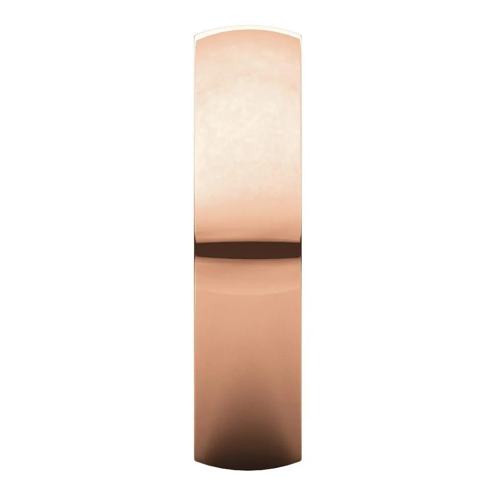 14k Rose Gold 5mm Light Comfort Fit Band, Size 7