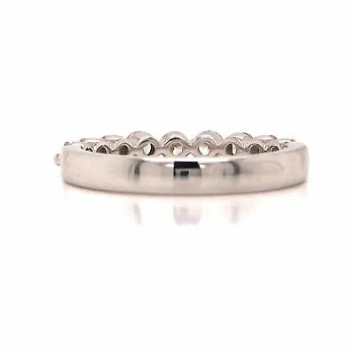 14K Round Diamond Halfway Eternity Band White Gold