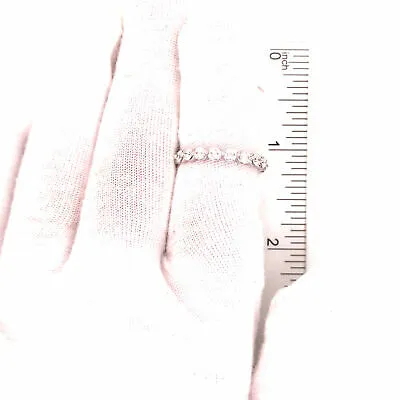 14K Round Diamond Halfway Eternity Band White Gold